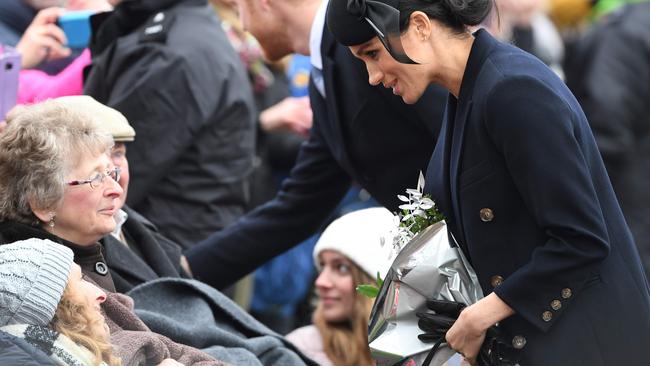 “Thank you for the flowers, very original.” Picture: AFP 