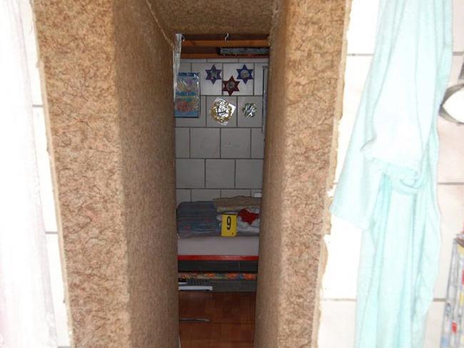 One of the underground rooms in the Fritzl family house in Austria, in which Elisabeth Fritzl and her children were held prisoner by her father. Picture: Supplied