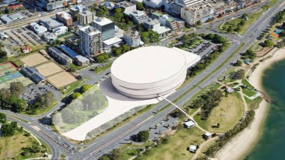 Gold Coast City Council report showing early plans for the Gold Coast Arena at Carey Park at Southport.