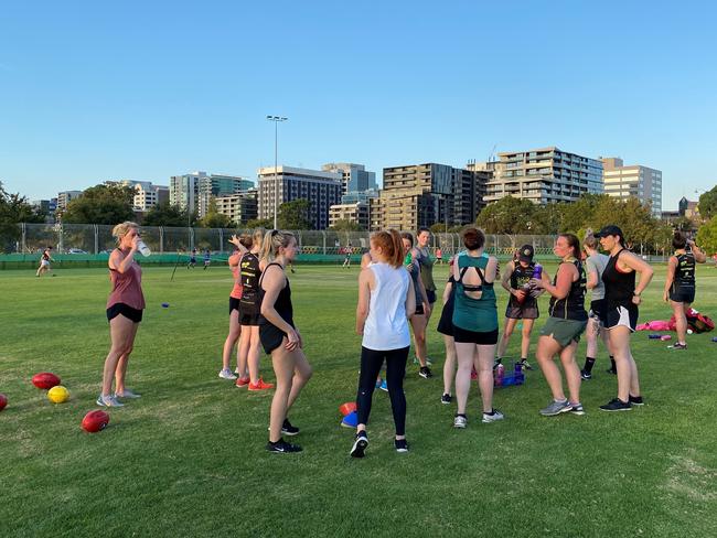 The Power House women's team on the track.