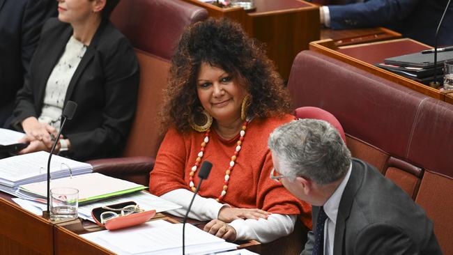 Indigenous Australian Minister Malarndirri McCarthy backed her cabinet colleague’s call to refer the issue to the committee. Picture: NewsWire / Martin Ollman