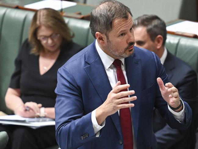 CANBERRA, AUSTRALIA, NewsWire Photos. MARCH 25, 2024: Industry and Science Minister, Ed Husic during Question Time at Parliament House in Canberra. Picture: NCA NewsWire / Martin Ollman