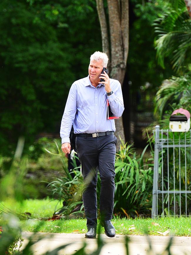 Two bodies that have been discovered in a stormwater drain in Aitkenvale, Townsville. Detective Inspector Chris Lawson. Picture: Zak Simmonds