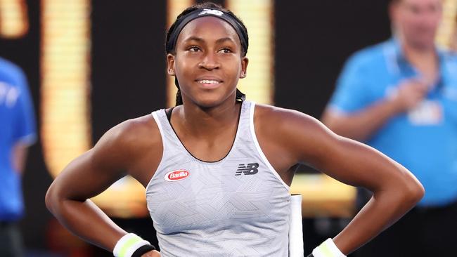 Coco Gauff says she enjoys everything about her lifestyle expect occasionally missing her family. Picture: AFP