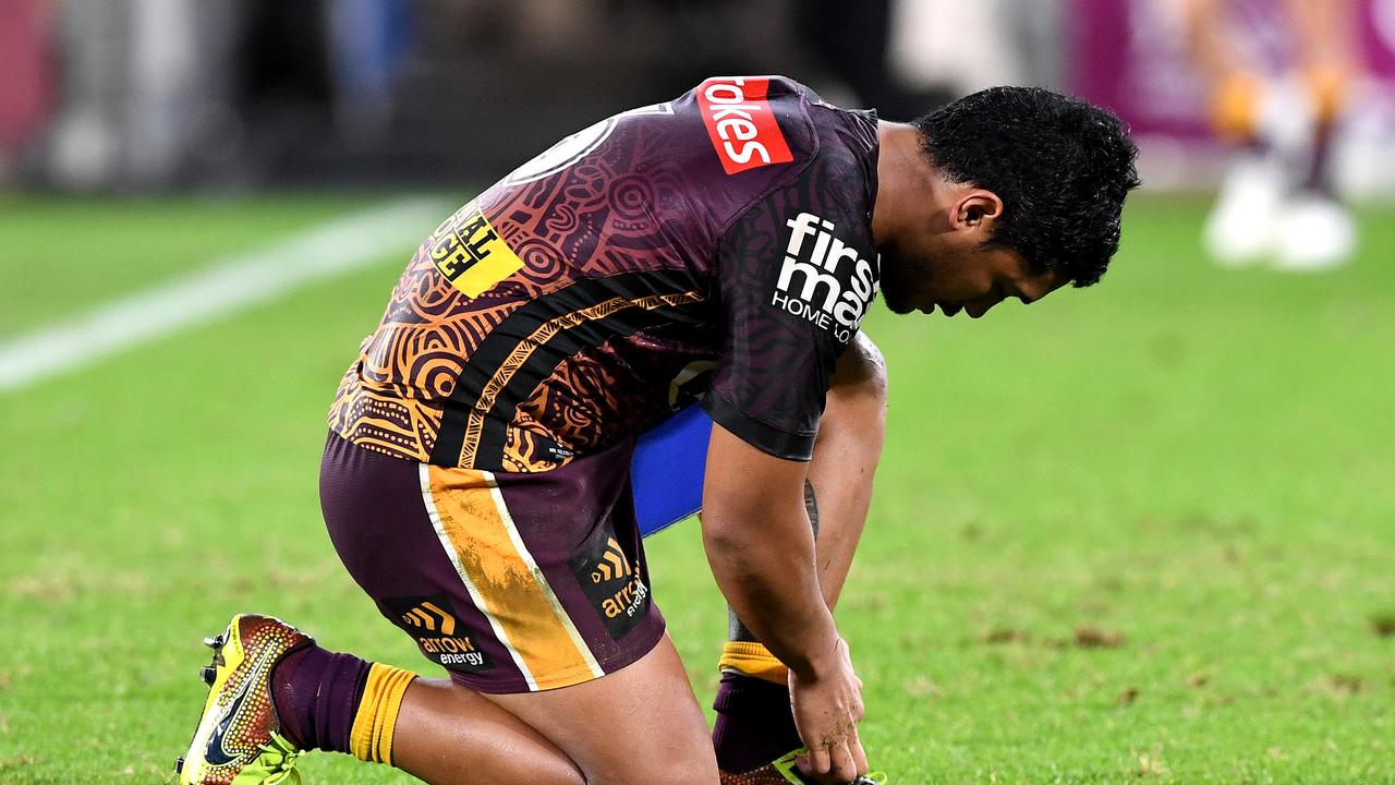 The Brisbane Broncos led by eight points with 10 minutes to go.