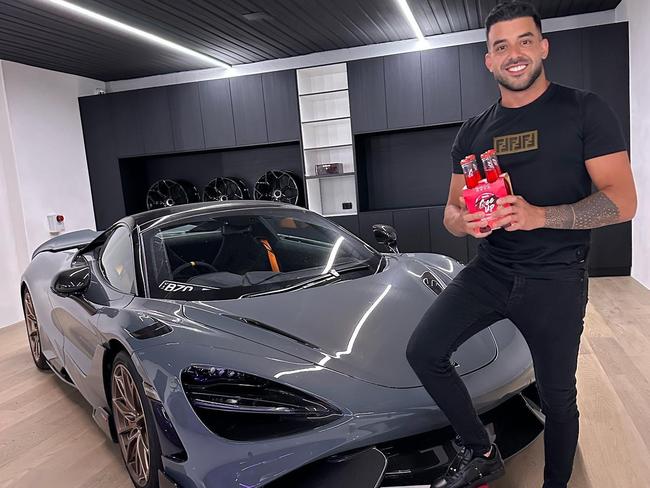 Adrian Portelli was dubbed ‘Lambo Guy’ after rocking up to the 2022 Block auctions in a high-prized sports car. Picture: Instagram