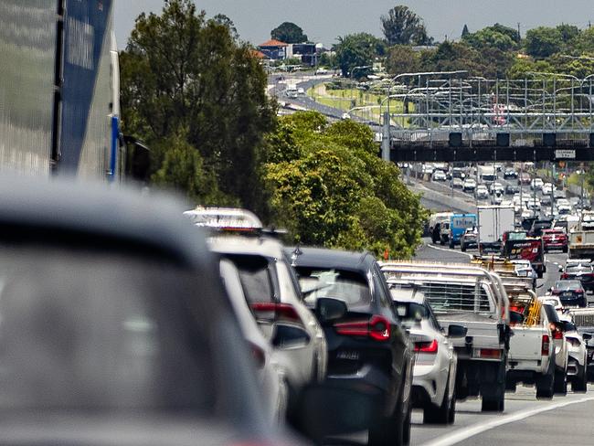Generic holiday traffic / busy roads - M1 Pacific Motorway traffic between Brisbane and the Gold Coast. Picture: Nigel Hallett
