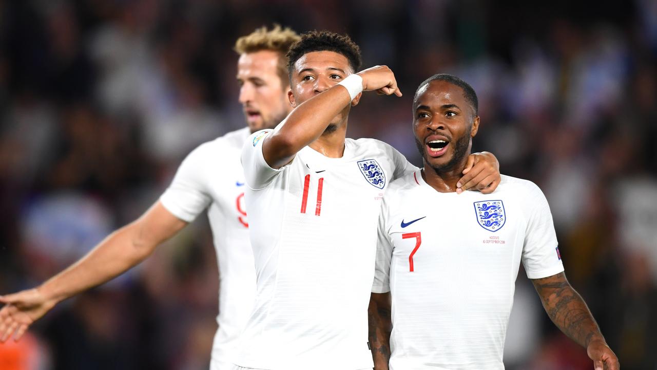 Who’s the man? Sterling posted a goal and an assist in England’s latest match. (Photo by Clive Mason/Getty Images)