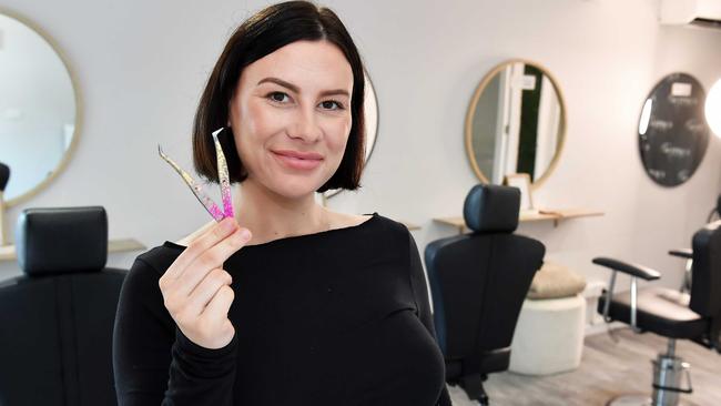 Owner Taylah Alexander of Capital Beauty at Buderim won the best brow specialist comp. Picture: Patrick Woods.