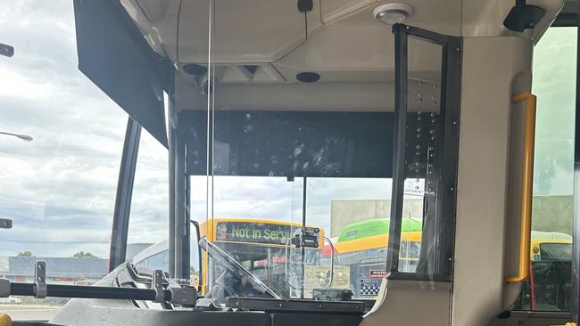 The state government is fast tracking the roll out of protective screens for bus drivers on Adelaide Metro buses. Picture: Natalie Vikhrov