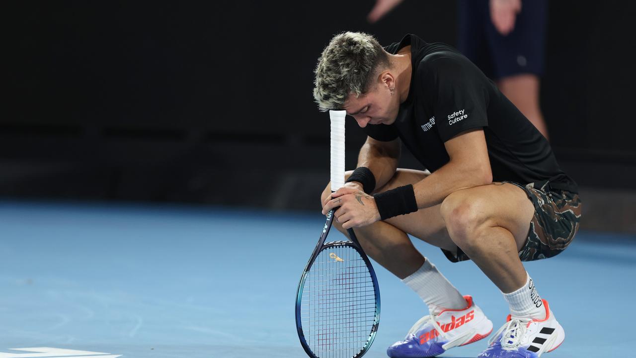 Thanasi shows his dejection. (Photo by Clive Brunskill/Getty Images)