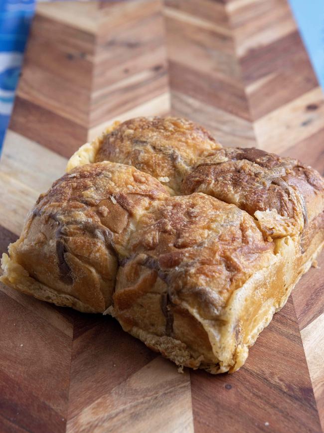 Vegemite and cheese flavoured buns. Picture: Kelly Barnes