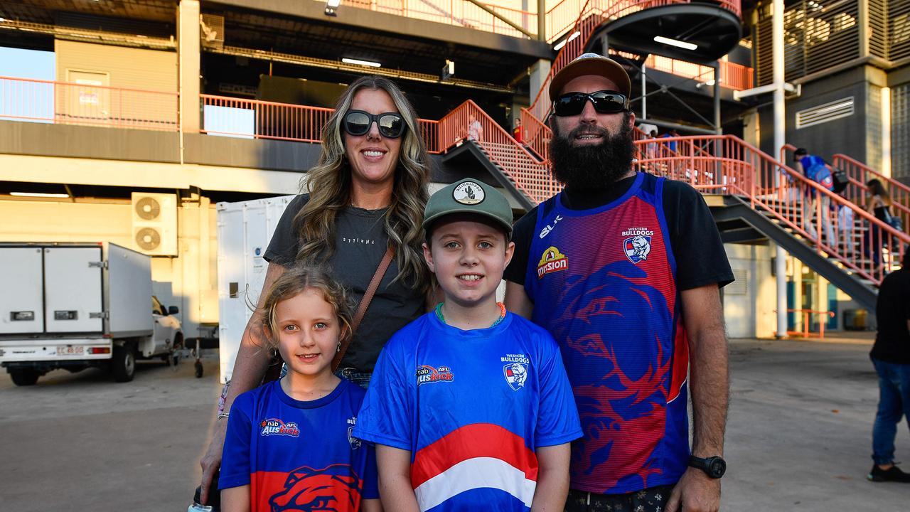 Hogan family at the Gold Coast Suns match vs Western Bulldogs at TIO Stadium. Pic: Pema Tamang Pakhrin