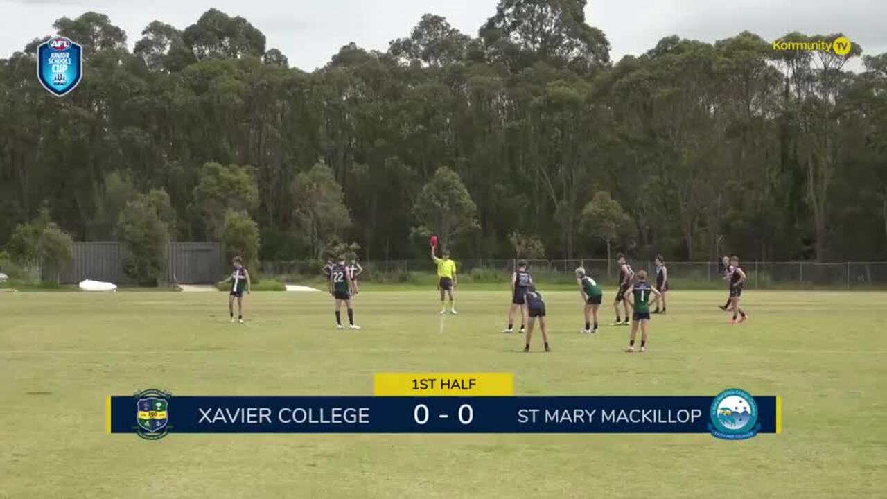 Replay: Xavier High School v St Mary McKillop College (Boys Div 1) 2024 AFL NSW/ACT Junior Schools Cup State finals