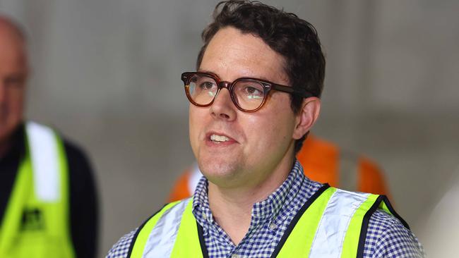 Brisbane, 1 December 2024. Ryan Murphy during a visit to the Brisbane Metro station.