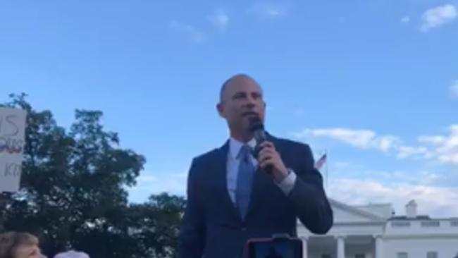 Stormy Daniels' Lawyer Joins Protests in Front of White House