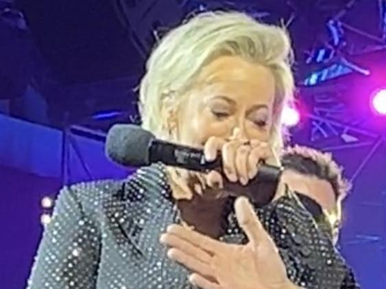 Amanda Keller in tears at the ACRAs.