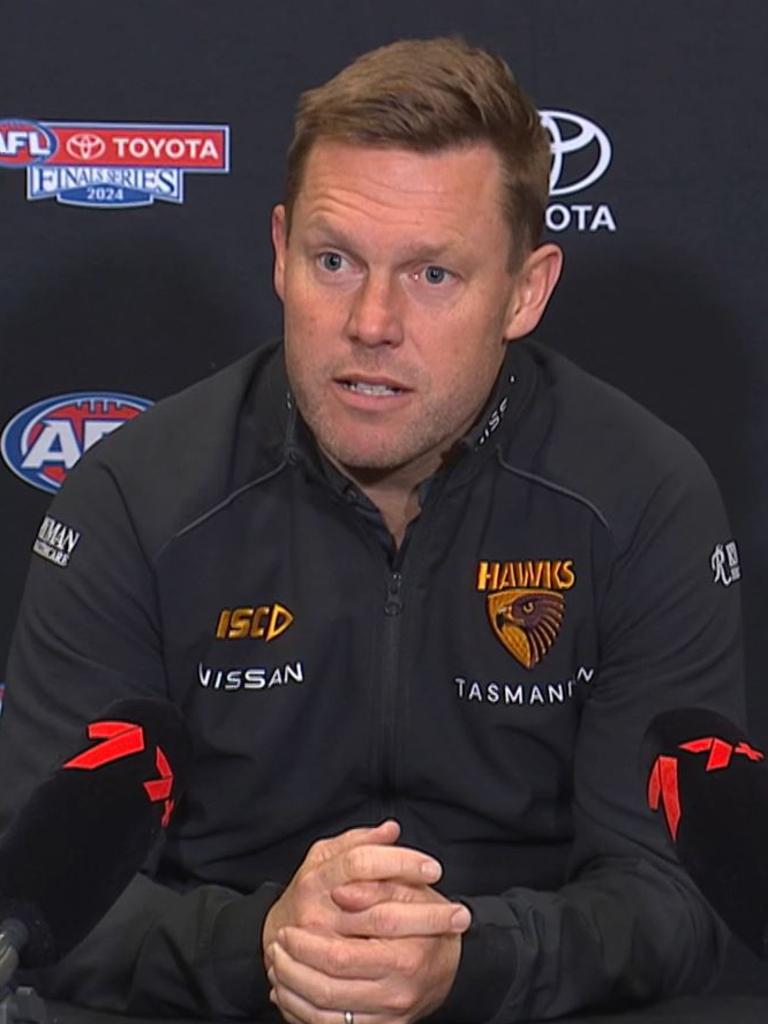 Sam Mitchell in his press conference after the loss to Port Adelaide.