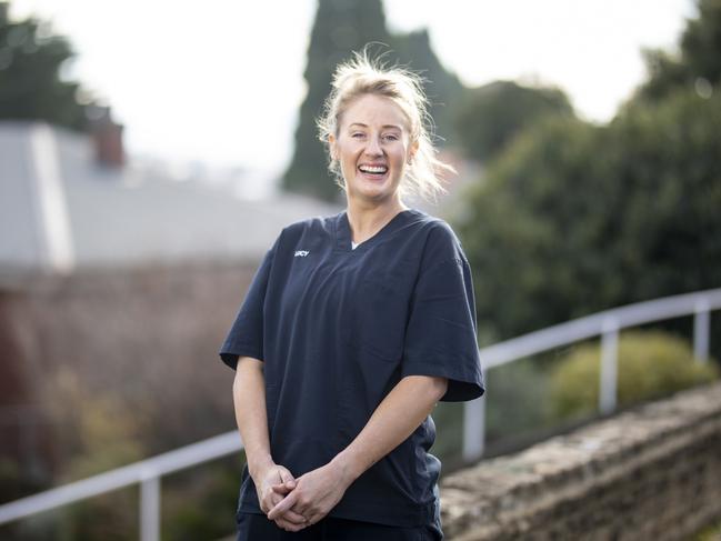 Lucy Galloway is thrilled to have purchased her first home, but has to look further afield as the capital’s prices continue to surge. Picture: Eddie Safarik