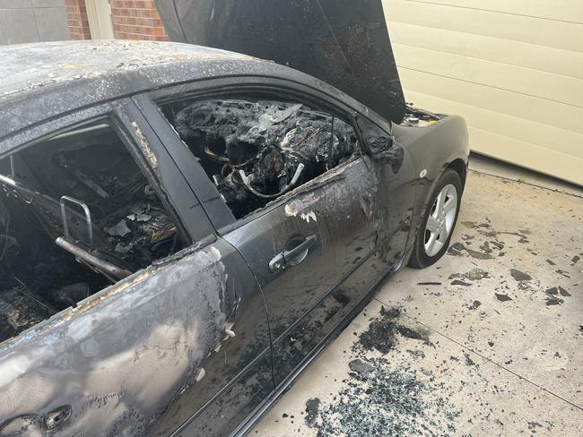 Wyndham detectives are investigating an aggravated home invasion and car fire in Werribee late Sunday night. Picture: Nilsson Jones.