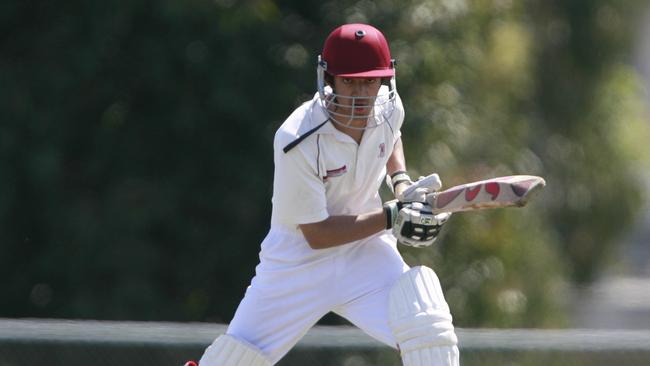 Rahat Khan in action on the cricket field.