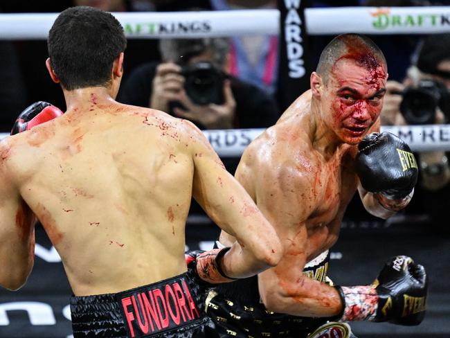 Fundora became the surprise unified super-welterweight champion with a narrow win over Tim Tszyu in March. Picture: Getty Images