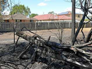 FIRE RISK: Sippy Downs residents were evacuated last week when a fire broke out in scrub near Statesman Cct. Picture: Patrick Woods