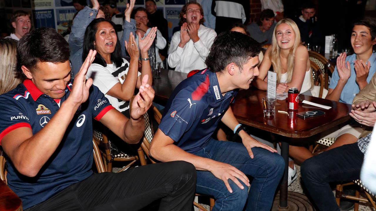 Reef McInnes when he found out Collingwood had drafted him. Picture: Michael Willson