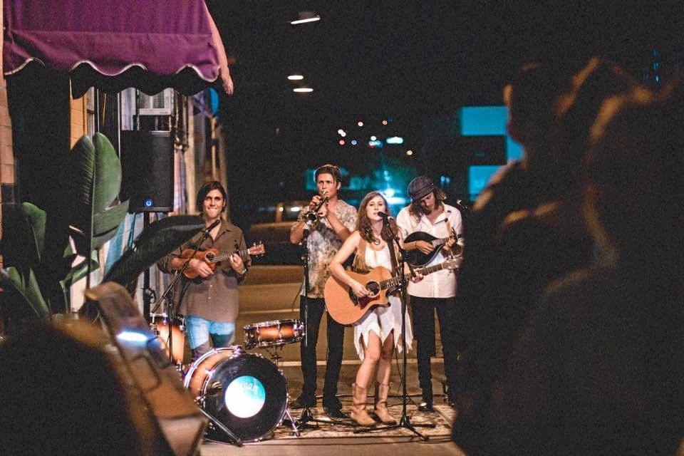 LIVE MUSIC: Megan and the Achilles band perform at the One Table opening night. Picture: Contributed