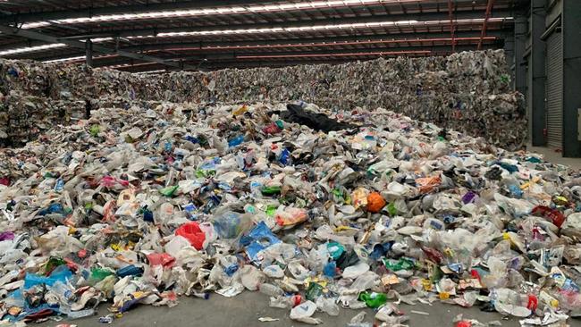 SKM’s recycling is piled sky-high in Melbourne warehouses.