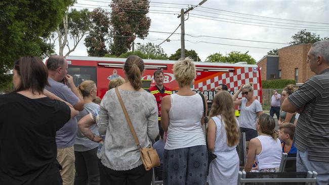 A fire ripped through the old school building at Sandringham Primary School on February 1. MFB, Assistant Chief Fire Officer, Tim Landells spoke to devastated parents, students and local residents. Picture: Sarah Matray