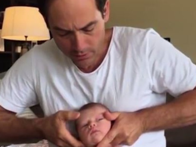 In response to criticism, Dr Rossborough manipulated his own baby’s neck.