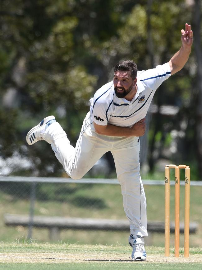 Kookaburra Cup cricket - Palm Beach Currumbin vs. Coomera Hope Island at Salk Oval. Coomera Hope Island bowler Tunni Cliff . (Photo/Steve Holland)