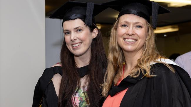 Sophie Wignall and Lise Newton at the 2025 Graduation ceremony held at Charles Darwin University on May 20, 2025. Picture: Pema Tamang Pakhrin