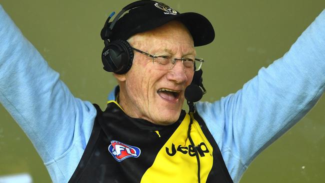 Richmond legend Kevin Bartlett has ridden Richmond’s success to a radio ratings spike. Picture: Getty Images