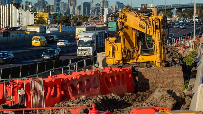 The West Gate Tunnel is now expected to be completed in 2024. Picture: Jason Edwards