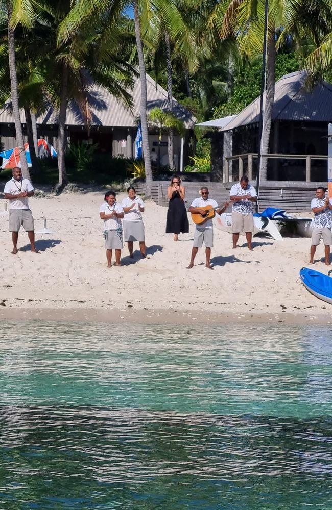 Singers welcome you onto the island. Picture: news.com.au / Jasmine Kazlauskas