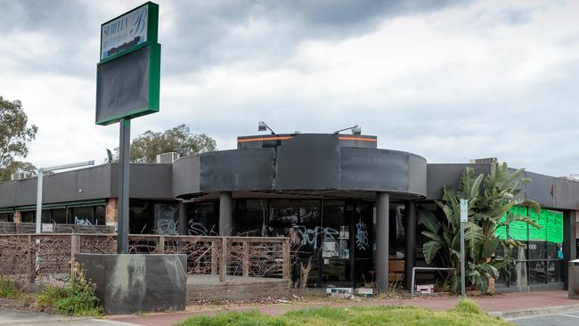 The burnt-out former site of Original Joe’s on Canterbury Rd in Heathmont. Picture: Mark Dadswell.