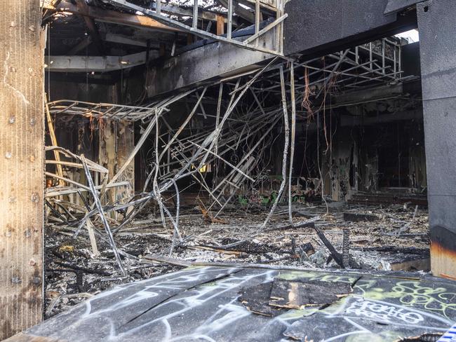 Damage at the Balmain Leagues Club after a fire at the site in May 2022. Picture: Daily Telegraph / Monique Harmer