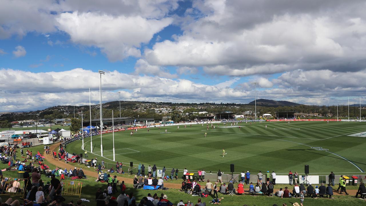 Pre season match between North Melbourne and Melbourne at the Twin Ovals. Picture: LUKE BOWDEN