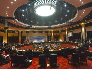 Delegates attending the Regional Security Forum on the sidelines of the ASEAN annual ministerial meeting. Picture: AFP