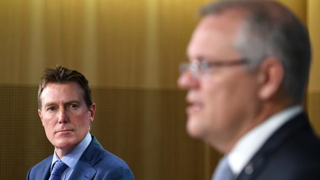 Prime Minister Scott Morrison and Attorney General Christian Porter. Picture: AAP