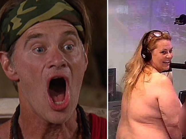 I'm a Celeb stars react to Ajay's nude stunt.