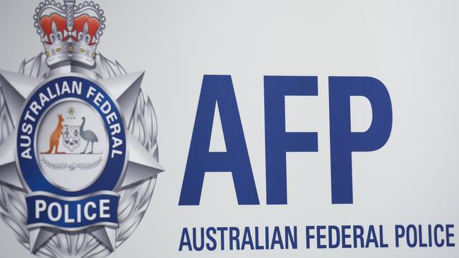 SYDNEY, AUSTRALIA - NewsWire Photos DECEMBER 09 2020: Australian Federal Police Assistant signage at the AFP Headquarters in Sydney Australia. Picture: NCA NewsWire / Gaye Gerard