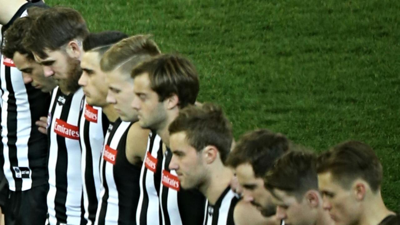 Collingwood v Hawthorn at MCG. Collingwood fans show tributes to Phil Walsh. Picture: Tim Carrafa