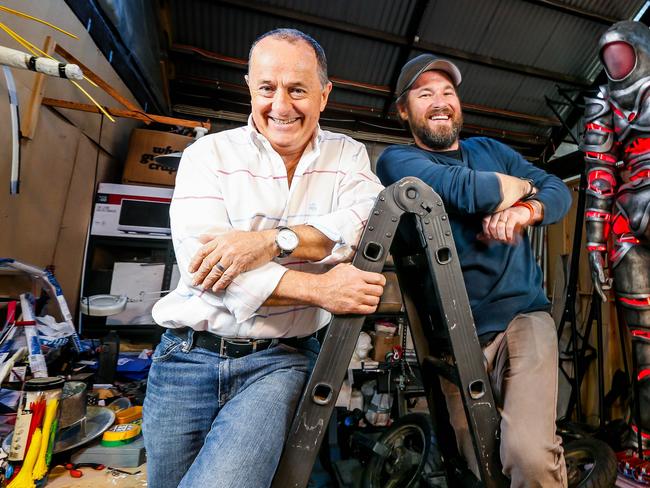 White Night artistic director David Atkins with renowned puppeteer Joe Blanck, who is creating a huge lion puppet for 2019 White Night. Picture: Tim Carrafa