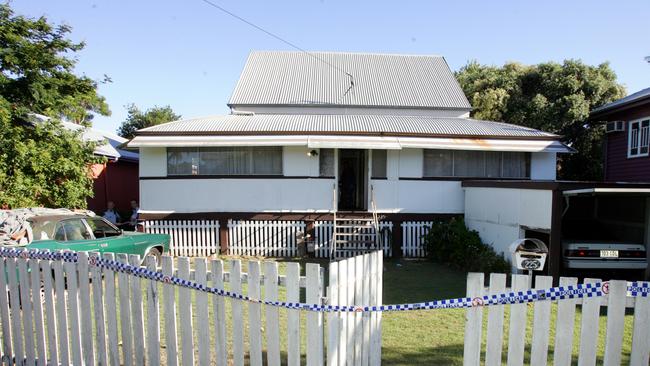 The crime scene at Rainbow St, Sandgate.