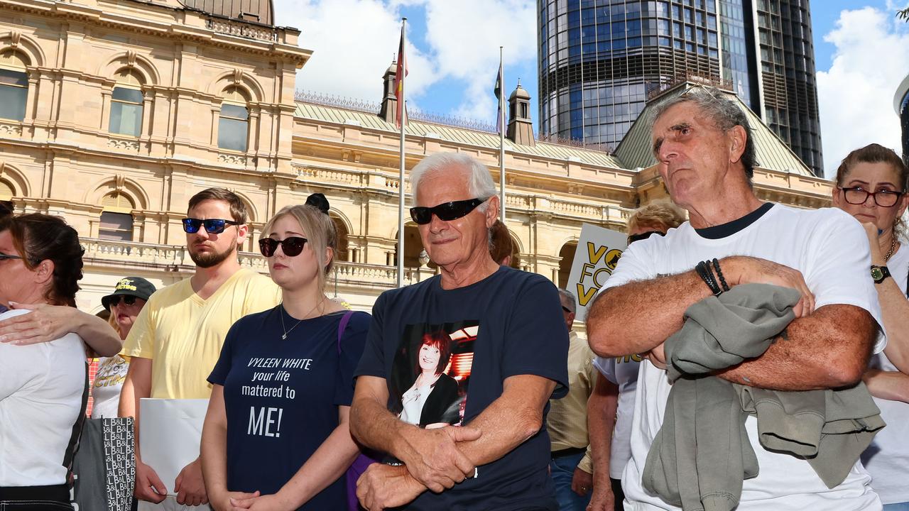 Protesters marched through the Brisbane CBD to parliament. Picture: NCA NewsWire/Tertius Pickard