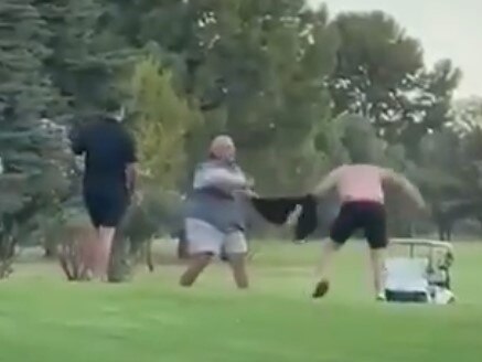 ‘Terrible’: Drunk golf fight goes viral