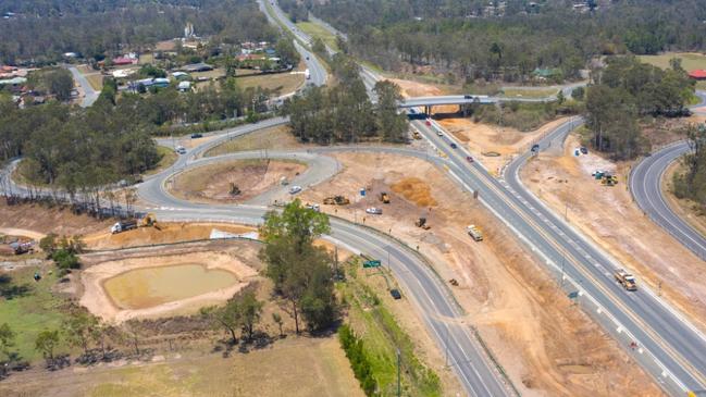 The Mt Lindesay Highway at Munruben where the Transport department said research showed rope bridges would allow arboreal species to cross the highway.